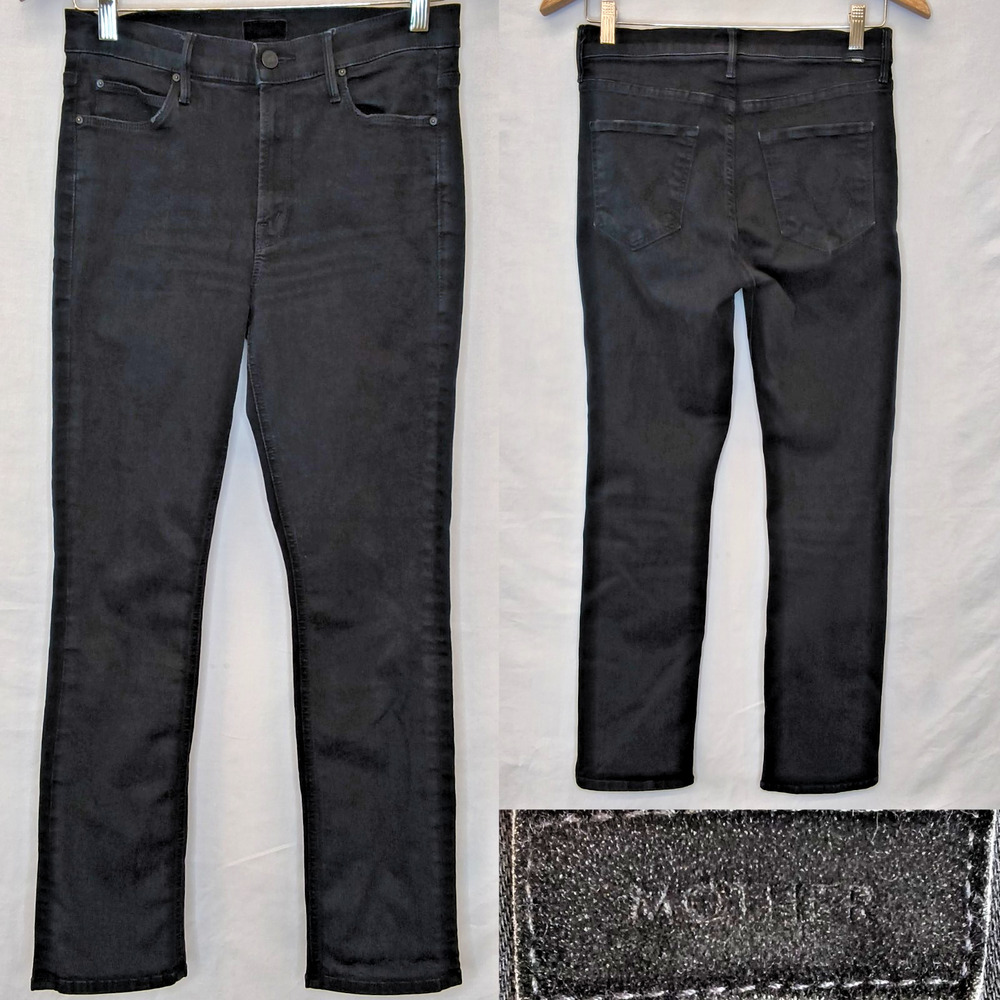 Mother Jeans The Mid Rise Dazzler Ankle Women's 28 Black Not Guilty Wash #W5573